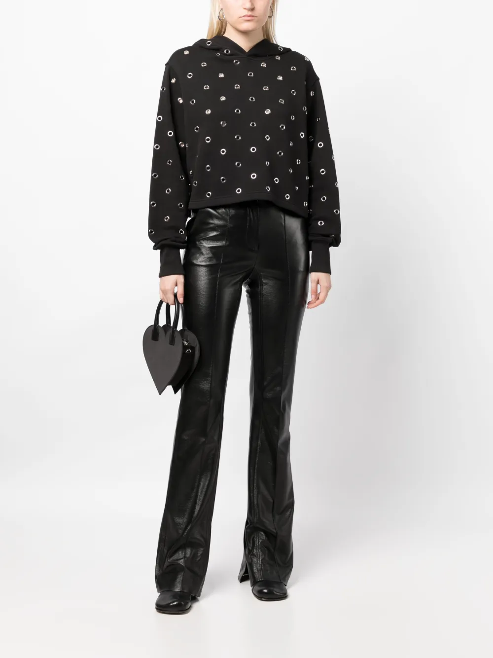 Alaïa eyelet-detail cotton hoodie | Hoodies | Image 2