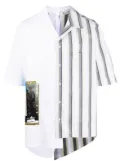Lanvin asymmetric patchwork shirt - White