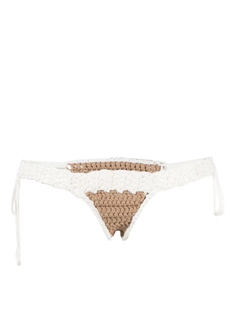 The Mannei crochet-knit bikini bottom