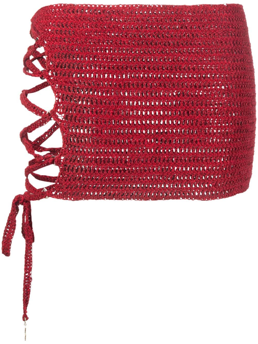 The Mannei Adaja Knitted Miniskirt In Red