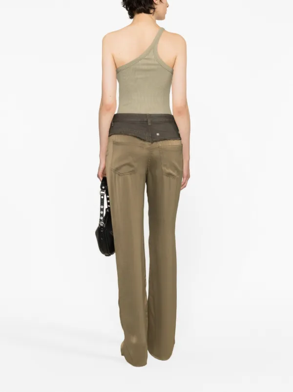 Givenchy Layered straight-leg Trousers | Green | FARFETCH GE