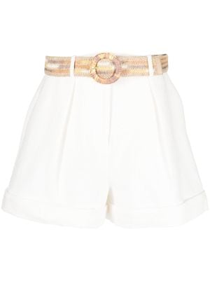 Gucci Black Leather Trim Monogram Shorts - Farfetch