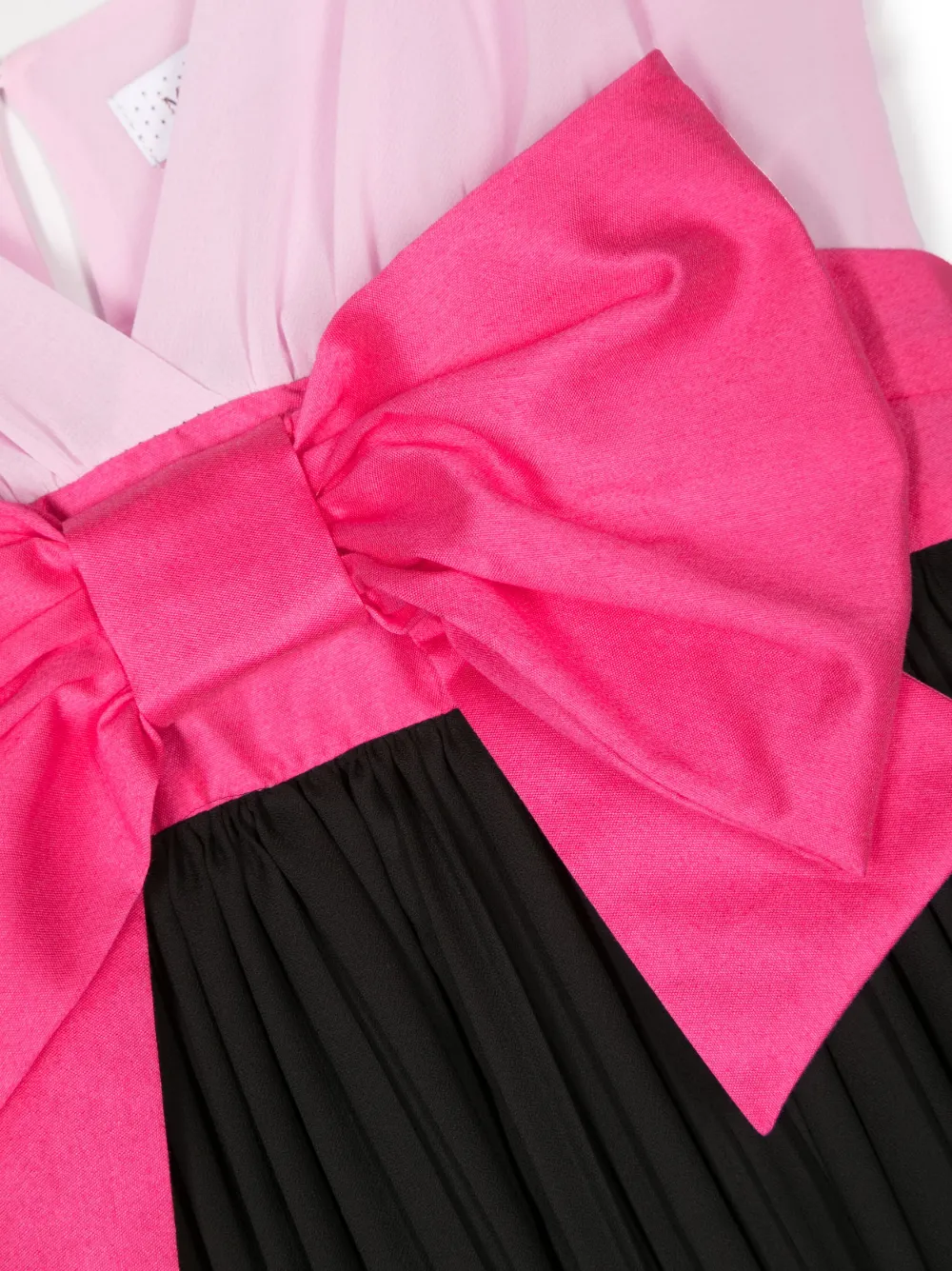 Monnalisa Bow-embellished Dress In Black