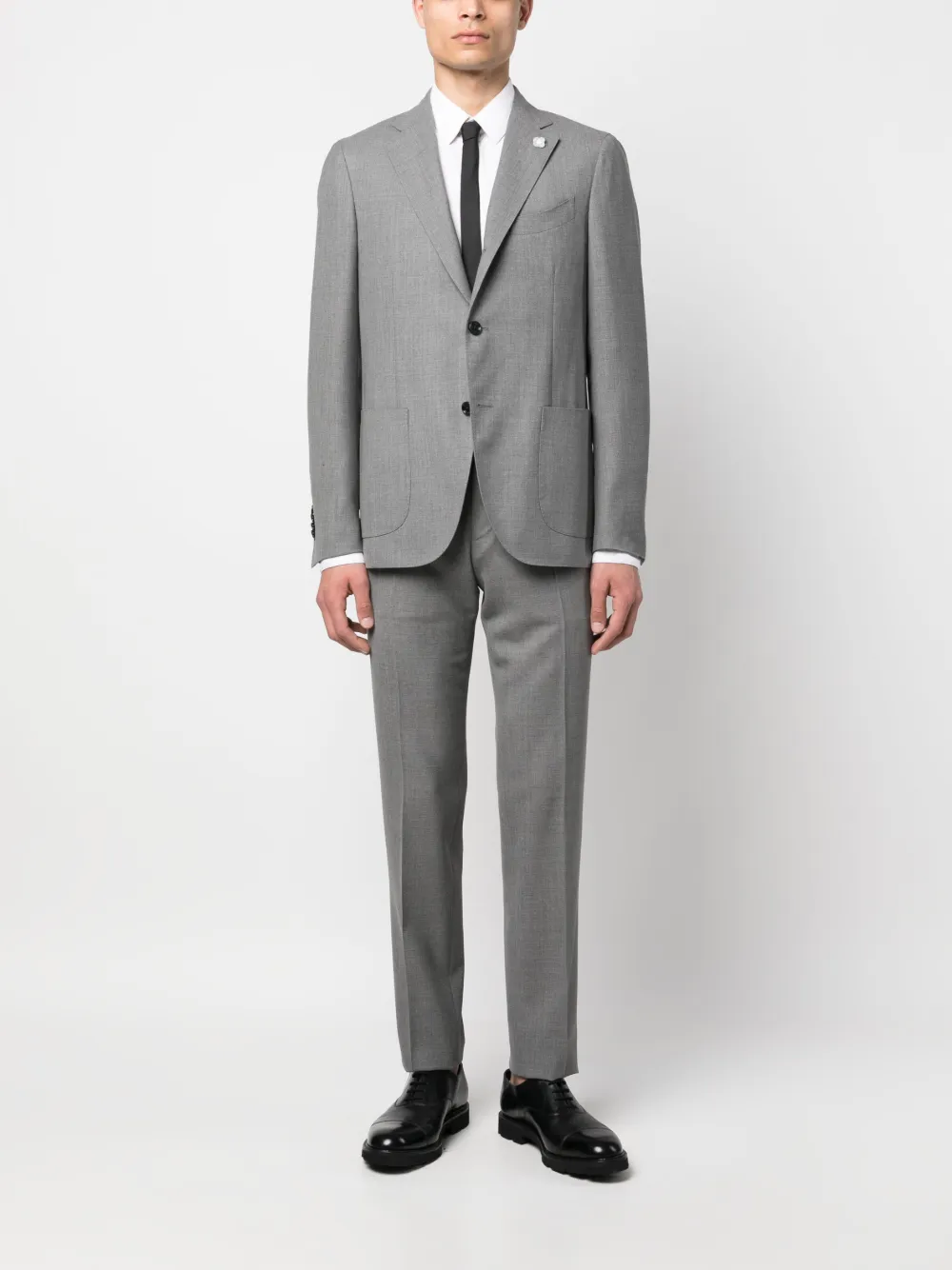 Lardini single-breasted wool suit - Grijs