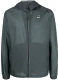 K-Way logo-patch hooded jacket - Grey