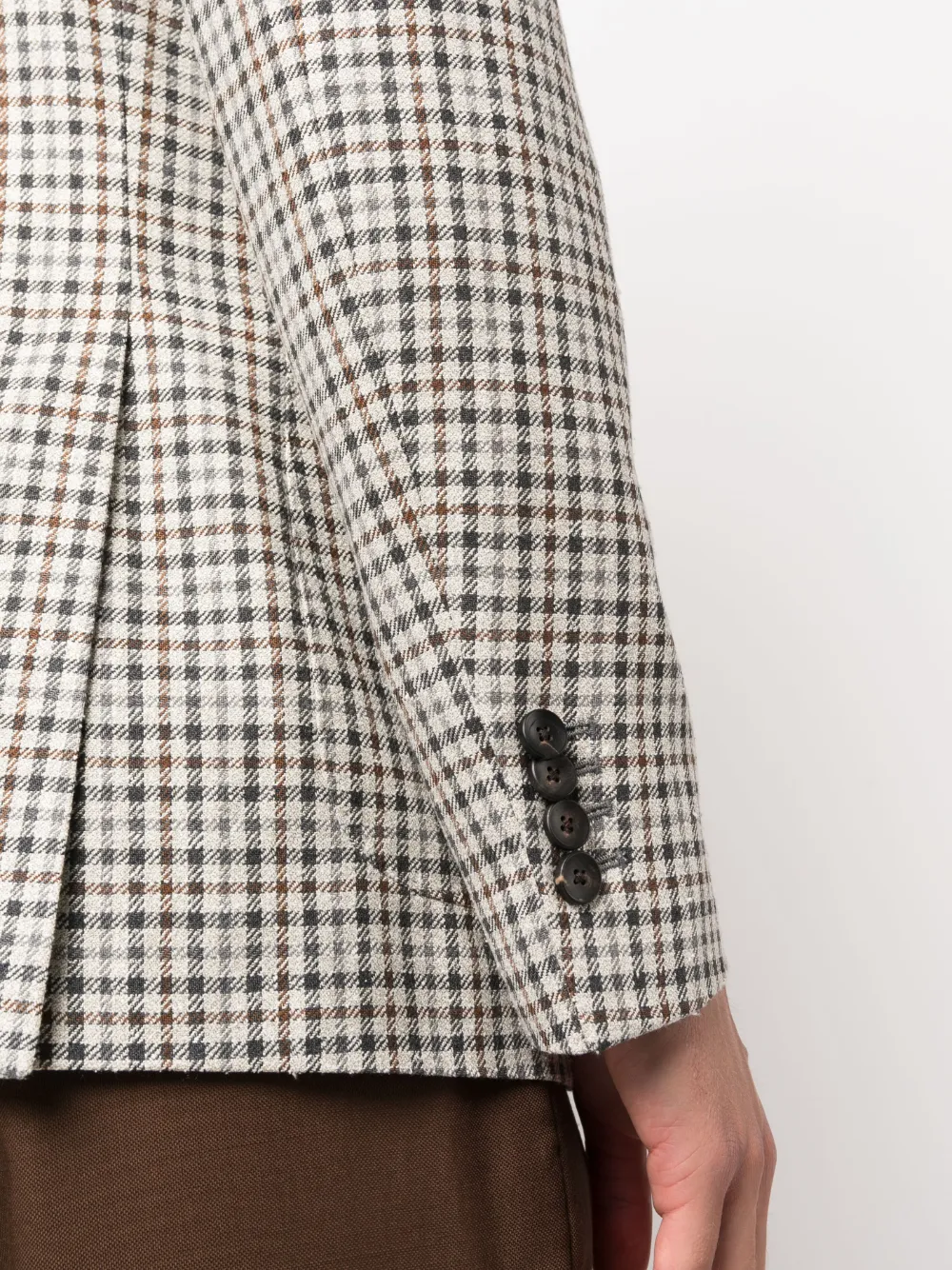 Lardini Single Breasted Wool-blend Blazer In Neutrals
