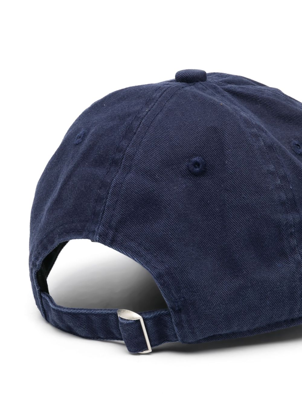 Drôle De Monsieur slogan-embroidered cotton cap - Blauw