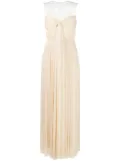 Lanvin plissé open-back dress - Neutrals