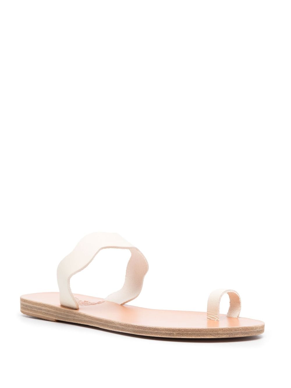 Shop Ancient Greek Sandals Thasos Leather Flat Sandals In Nude