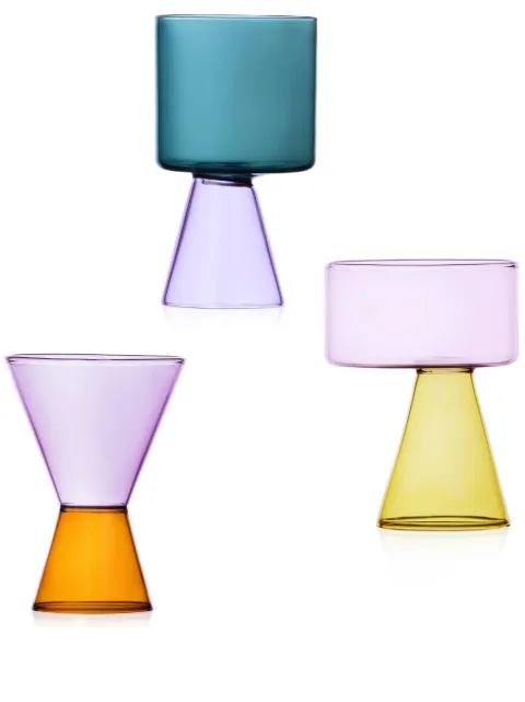 Ichendorf Milano Travasi geometric glasses (set of 3)
