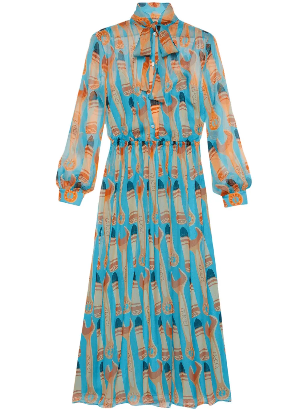 Gucci Lipstick And Toolprint Dress Farfetch