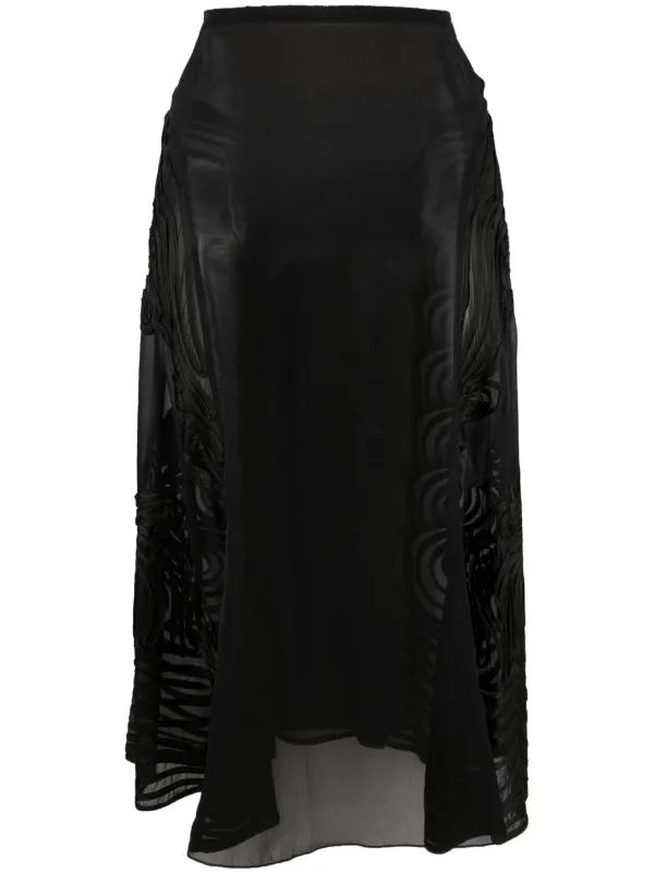 Jean Paul Gaultier Pre-Owned 2000s Appliquée Sheer Flared