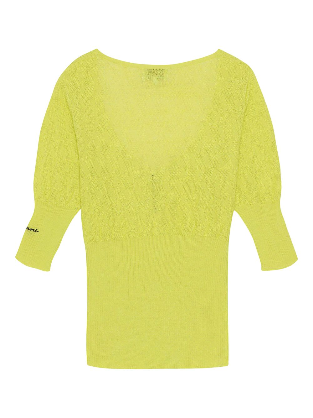 GANNI u-neck merino wool top Women