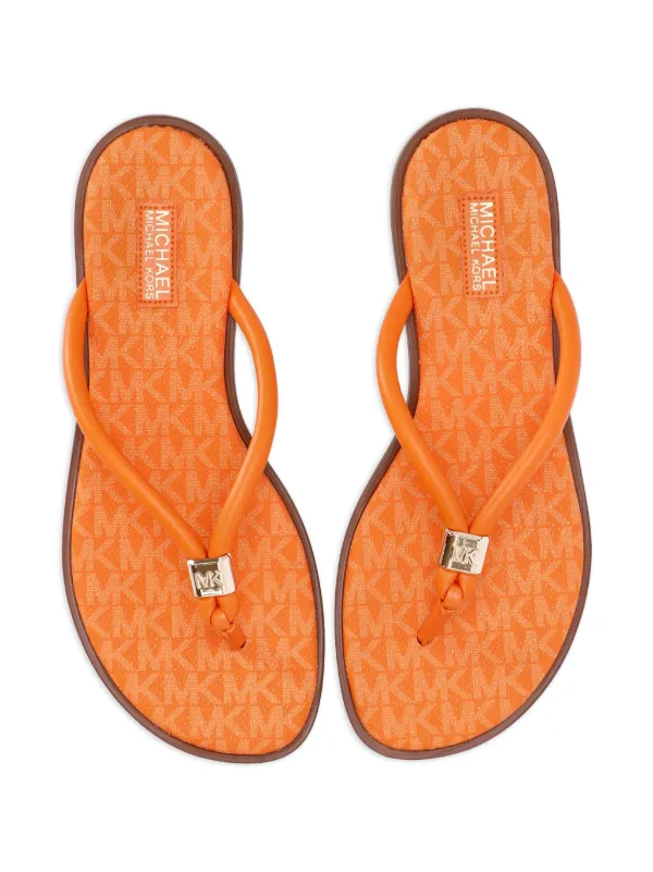 Michael kors slides womens orange on sale