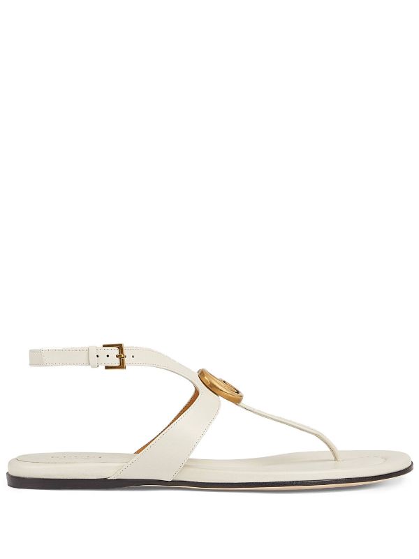 Gucci women's marmont store leather thong sandals