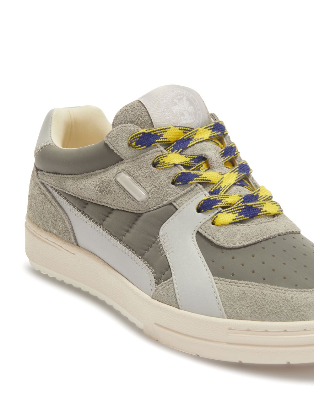 Shop Palm Angels University Lace-up Sneakers In Grey