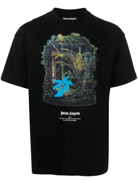Palm Angels jungle-print organic cotton T-shirt