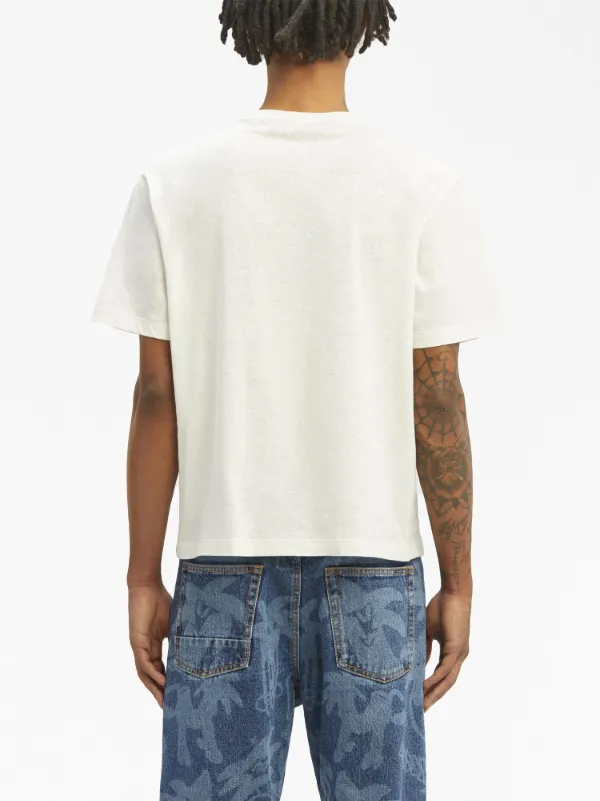 Palm Angels logo-print short-sleeve T-shirt | White | FARFETCH