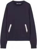 Palm Angels Sartorial Tape crew-neck sweatshirt - Blue