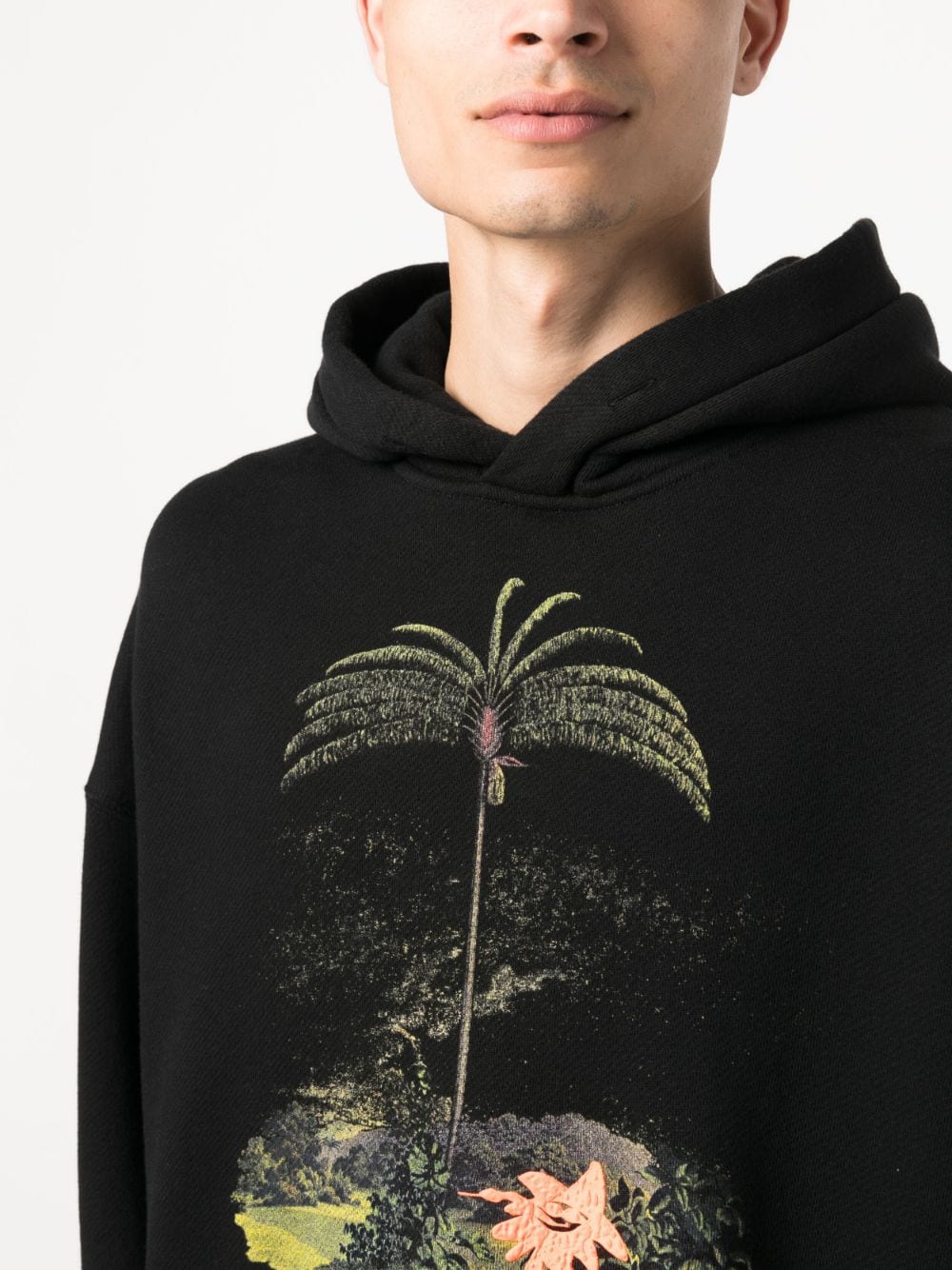 Shop Palm Angels 'enzo From The Tropics' Hoodie In Black