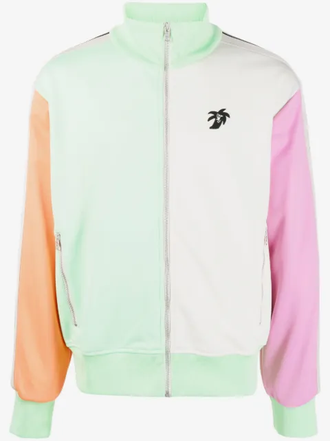 Palm Angels chamarra deportiva con logo estampado y diseño color block