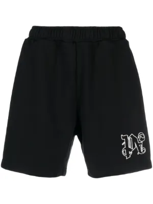 CAMO TRACK SHORTS in black - Palm Angels® Official