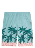Palm Angels Palms Row-print swim shorts - Blue