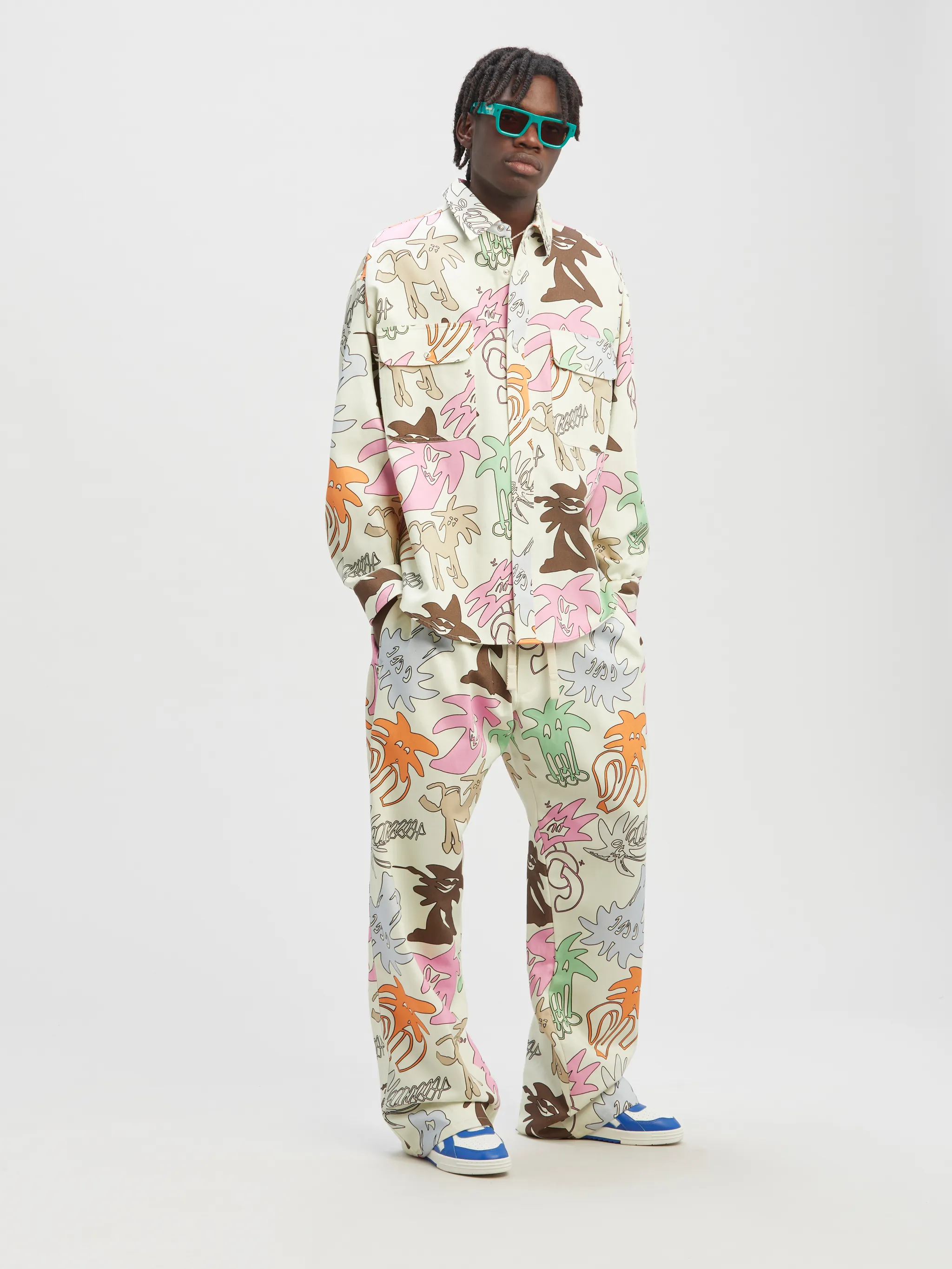 Allover Palmity Long Sleeved Shirt