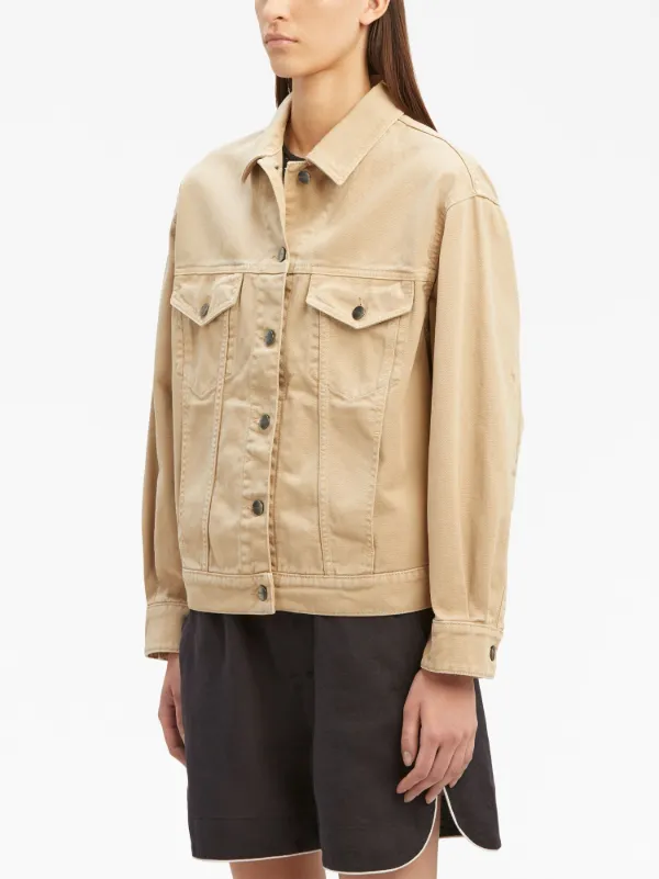 Clothing Pantalon Palm Angels Beige PALM ANGELS WOMEN Logo Fabric