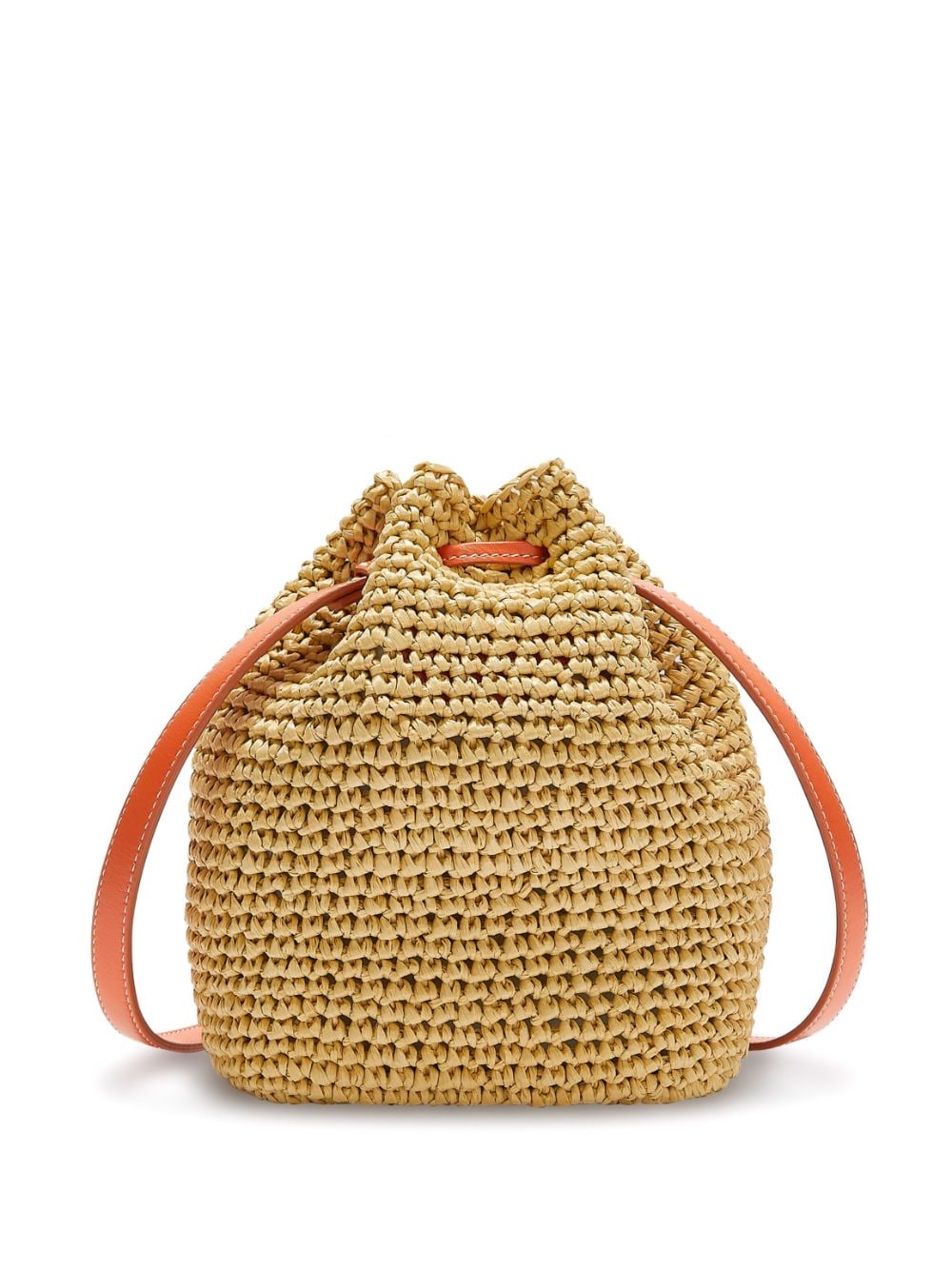 Shop Palm Angels Woven Palm-tree Bucket Bag In Neutrals