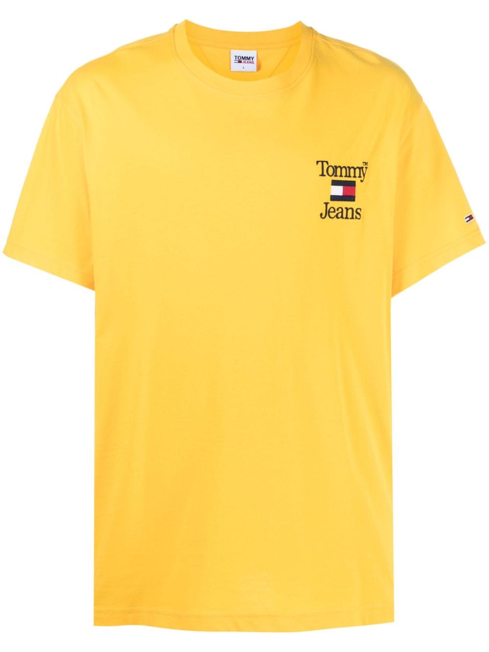 Tommy Jeans Logo-embroidery Cotton T-shirt In Yellow