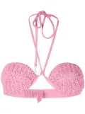 The Mannei Rio crochet-knit bikini top - Pink