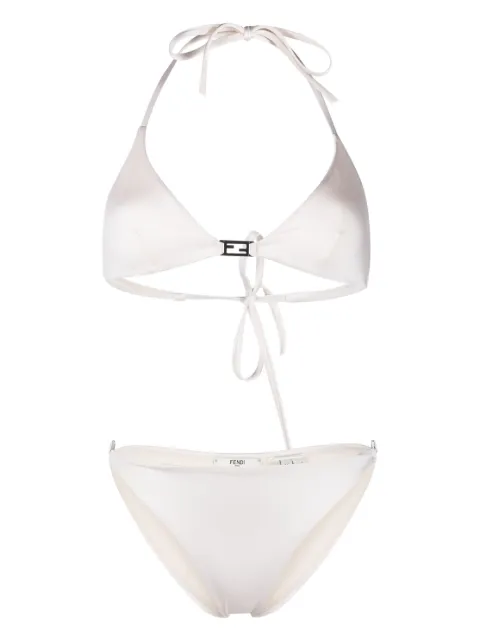 FENDI logo-plaque triangle-cup bikini