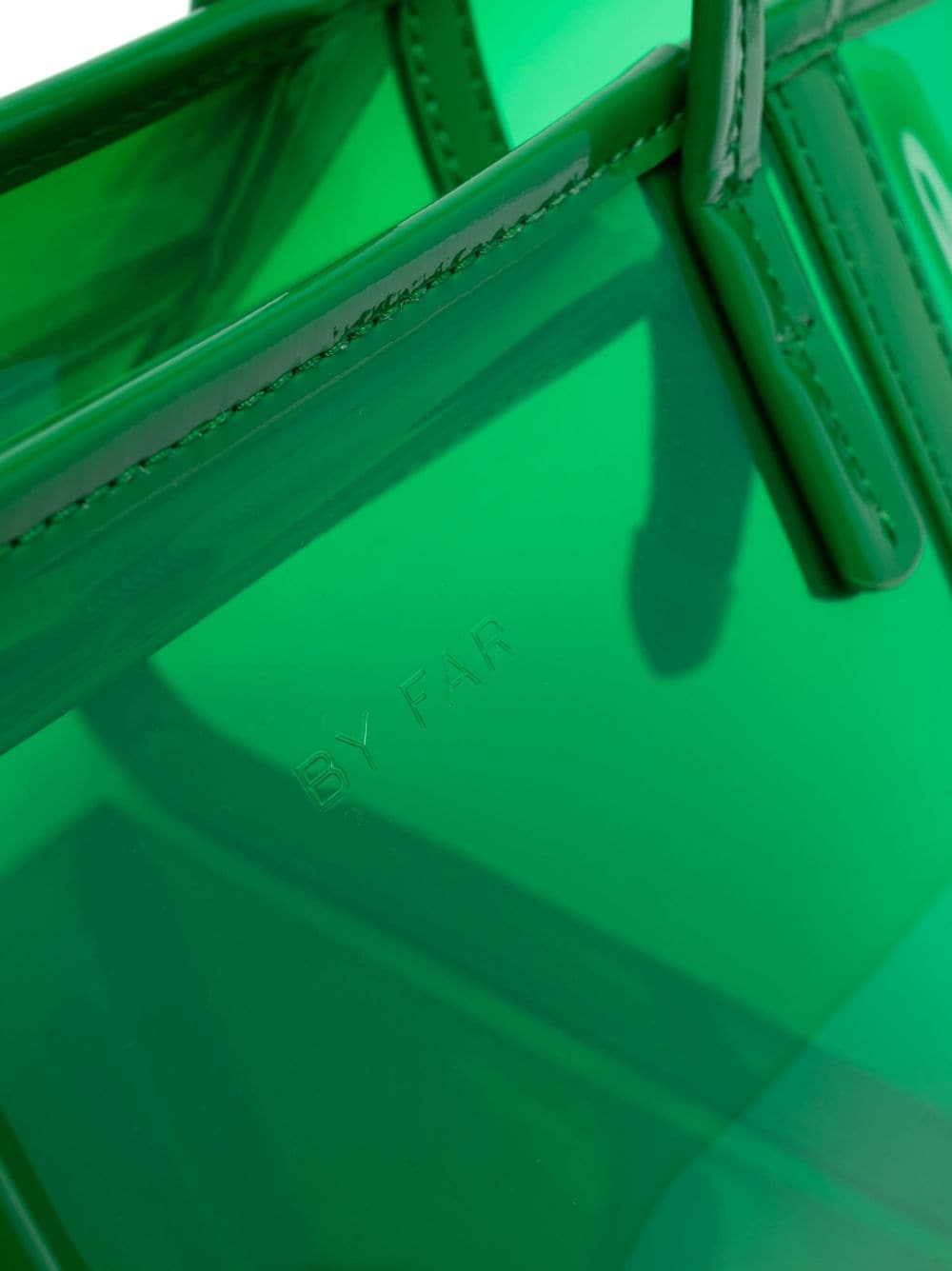 Shop By Far Transparent Tote Bag In Green