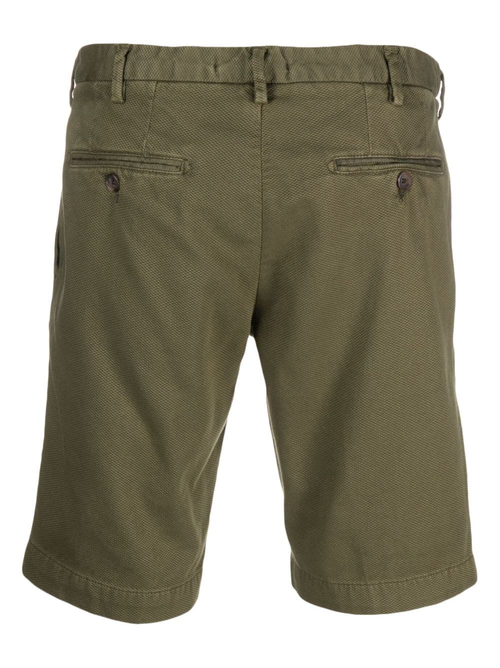 Myths off-centre button chino shorts - Groen