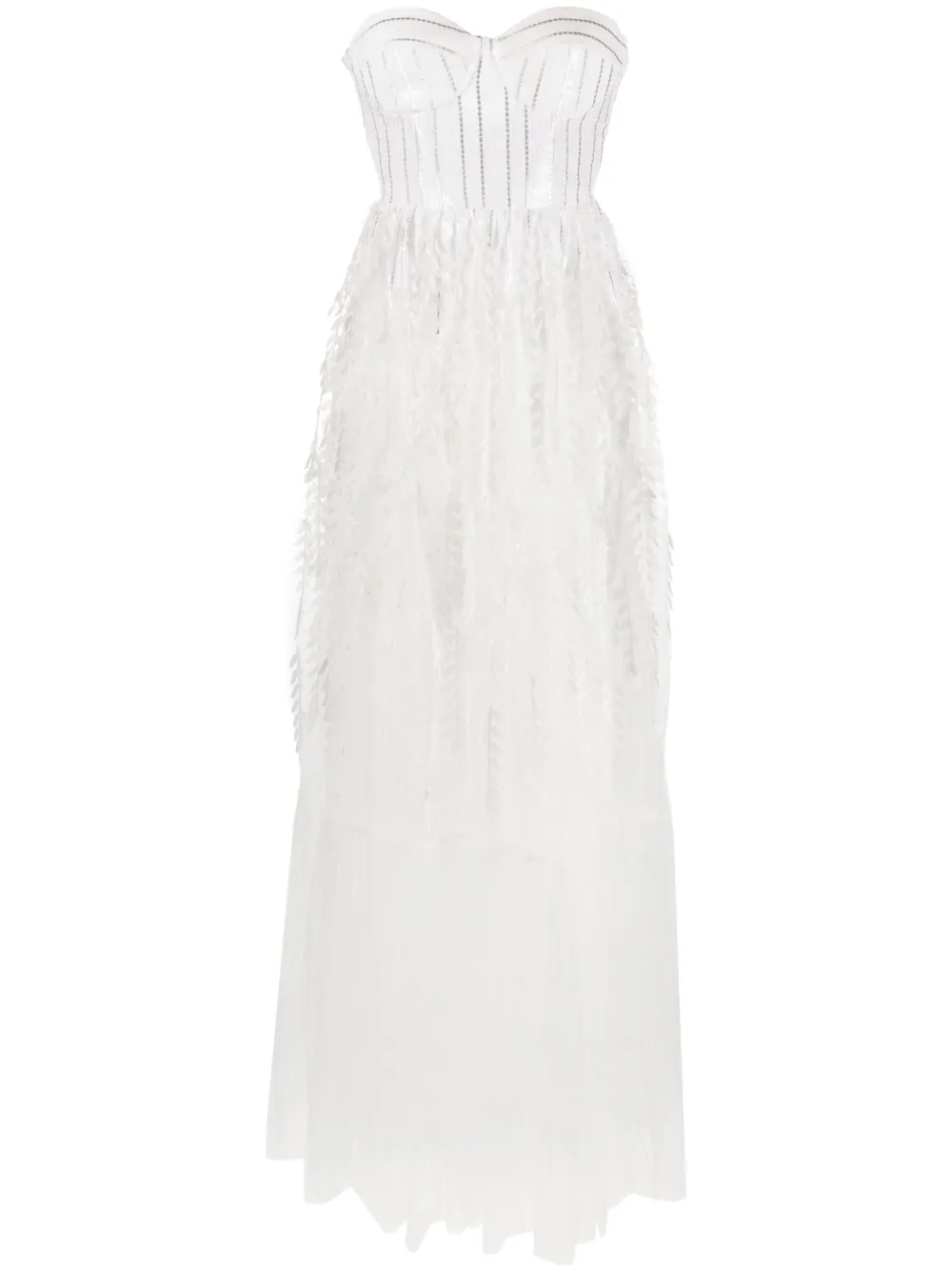 Elisabetta Franchi embellished floral-appliqué maxi dress | White | Image 1