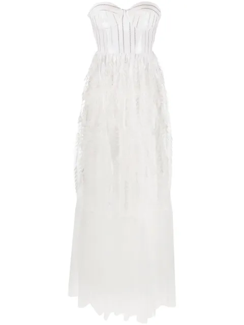 Elisabetta Franchi embellished floral-appliqué maxi dress