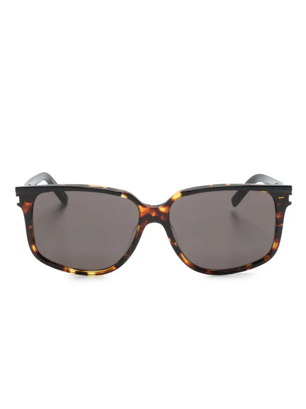 Saint Laurent Eyewear Tortoiseshell square-frame Sunglasses