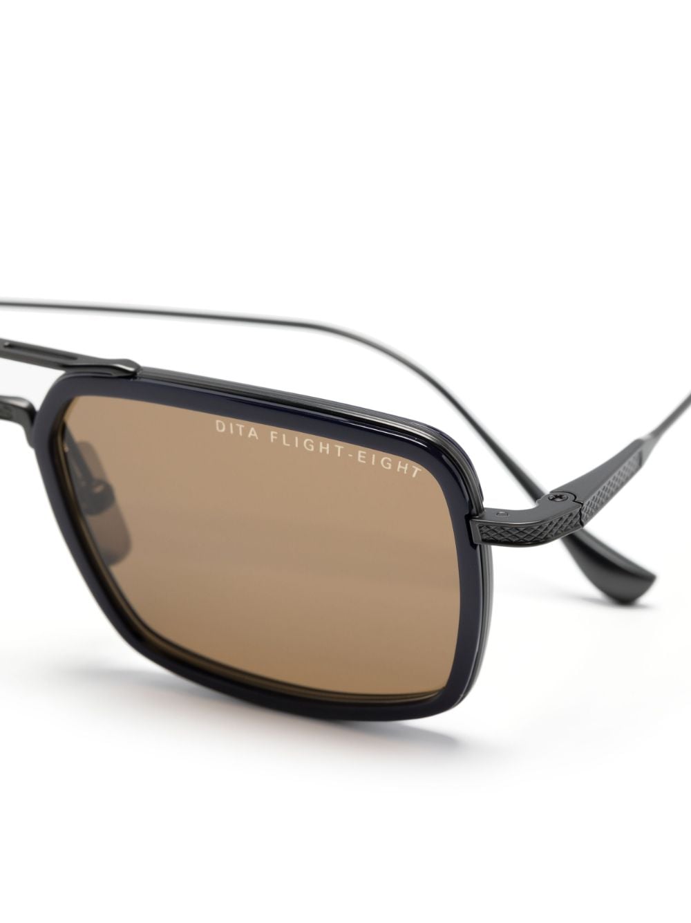 Shop Dita Eyewear Flight-eight Rectangle-frame Sunglasses In Blue