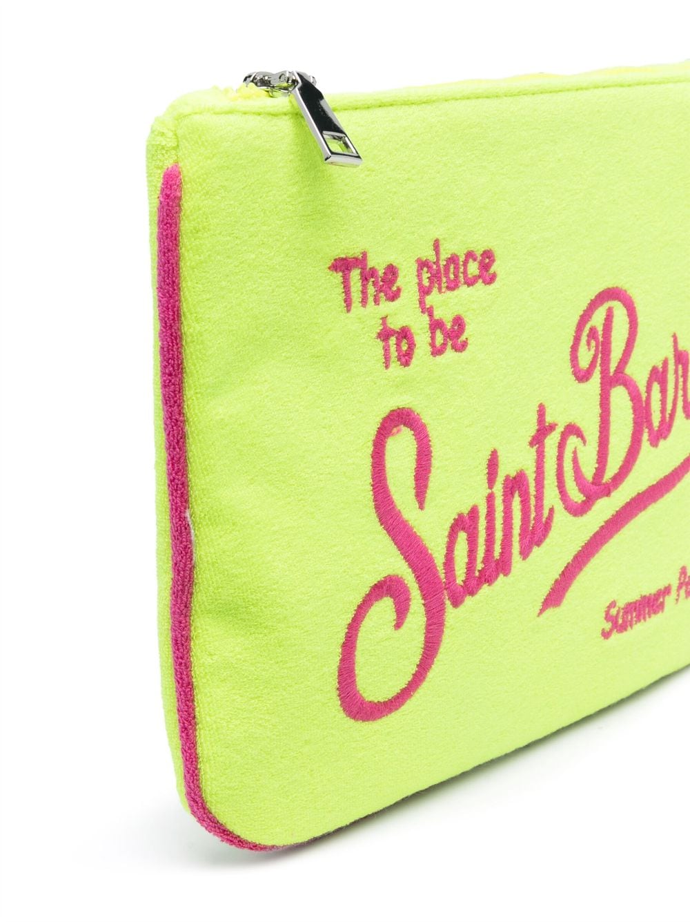 MC2 Saint Barth Kids embroidered-logo pochette bag - Geel