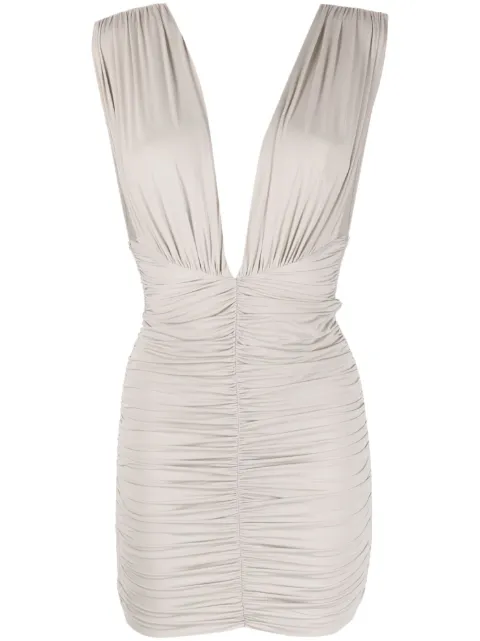 Alex Perry V-neck draped minidress