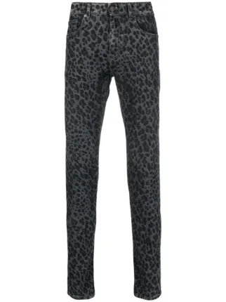 Black leopard print jeans best sale