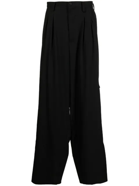 Yohji Yamamoto loose-fit pleat-detail trousers