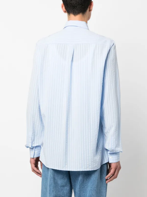 k*m様 another aspect シャツ ストライプシャツ Another Aspect 1.0 ストライプ シャツ | ブルー | FARFETCH JP
