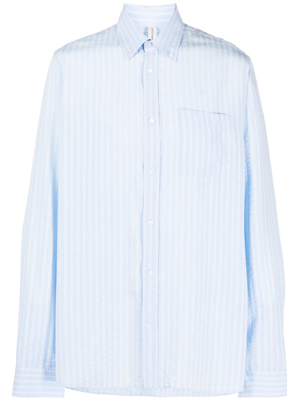 Another Aspect 1.0 stripe-pattern shirt - Blue