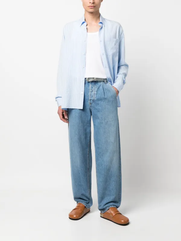 Another Aspect 1.0 ストライプ シャツ | ブルー | FARFETCH JP