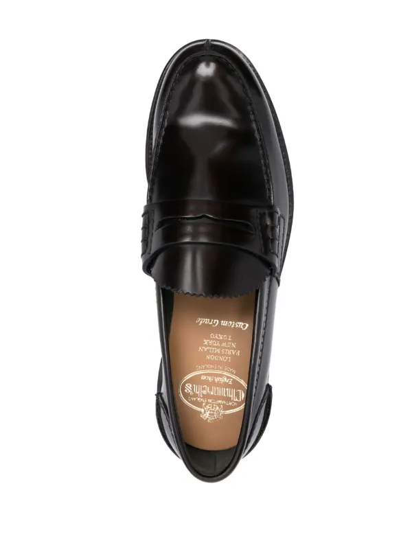 Church s polished finish calf leather Loafers Brown FARFETCH TH