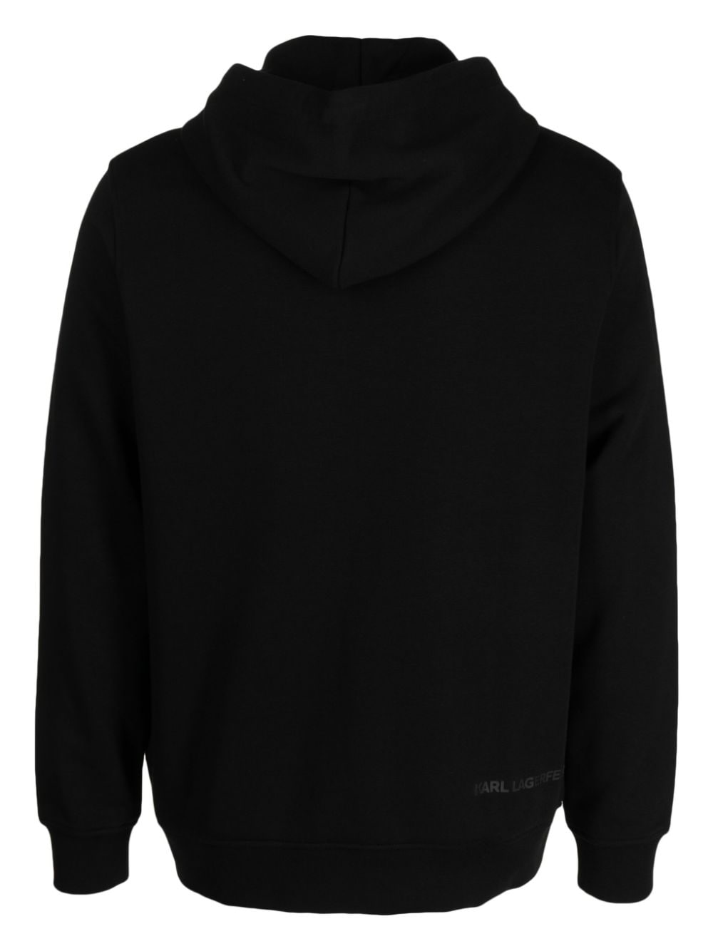 Karl Lagerfeld logo-print long-sleeve hoodie - Zwart