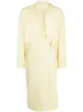 LEMAIRE officer-collar wrap shirtdress - Yellow
