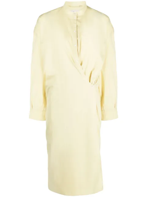 LEMAIRE officer-collar wrap shirtdress